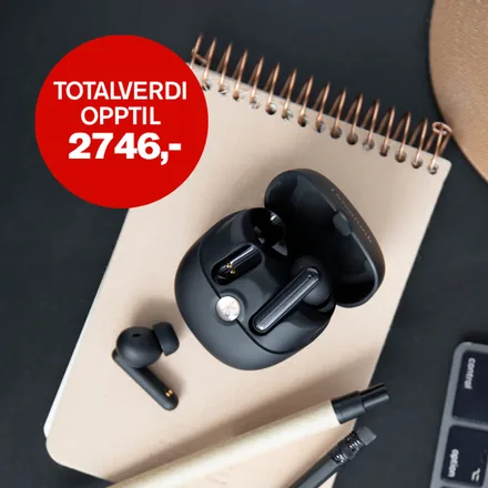 Velkomstpakken fra Krimklubben: trådløse Kreafunk Pure-ørepropper med etui